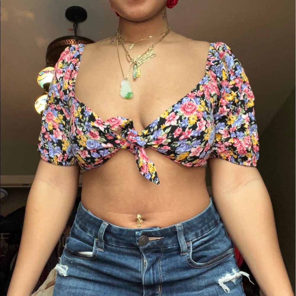 Floral crop top forever 21